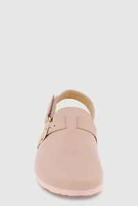 Girls Velcro Strap Slingback Clogs