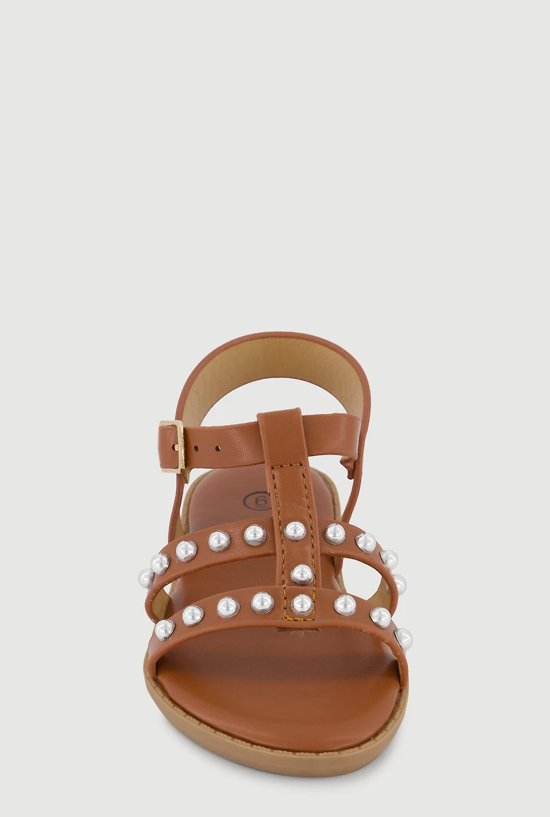 Toddler Girls Studded Gladiator Sandals