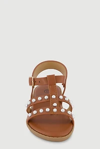 Toddler Girls Studded Gladiator Sandals