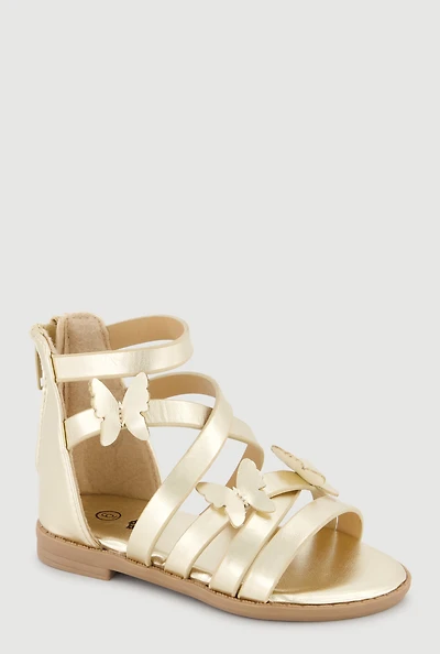 Toddler Girls Butterfly Strap Gladiator Sandals