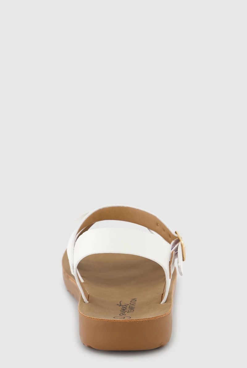 Girls Bow Criss Cross Band Sandals