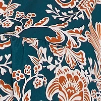 Plus Patterned Notch Neck Blouse