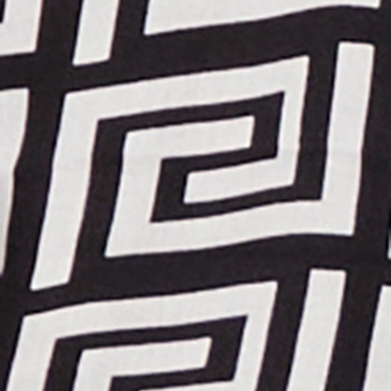 Plus Greek Key Notch Neck Blouse