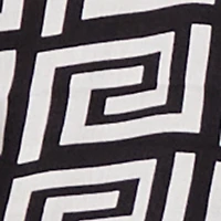 Plus Greek Key Notch Neck Blouse