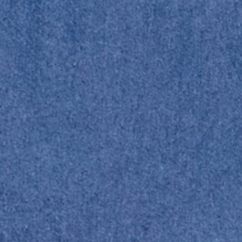 Plus Denim Long Sleeve Half Button Front Blouse