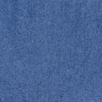 Plus Denim Long Sleeve Half Button Front Blouse