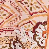 Plus Patterned Button Front Tunic Shirt