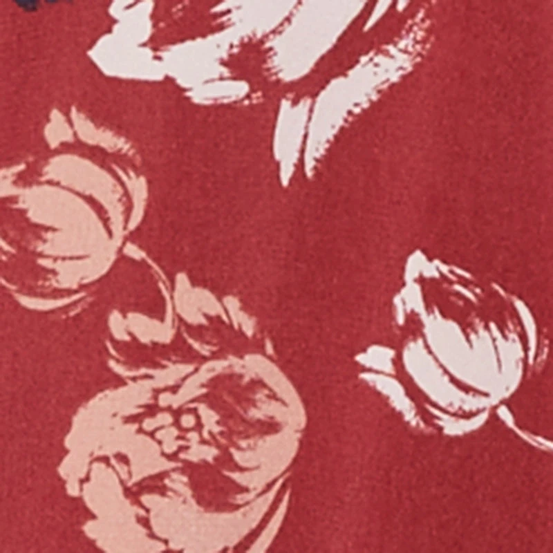 Plus Floral Fixed Cuff Button Front Tunic Shirt