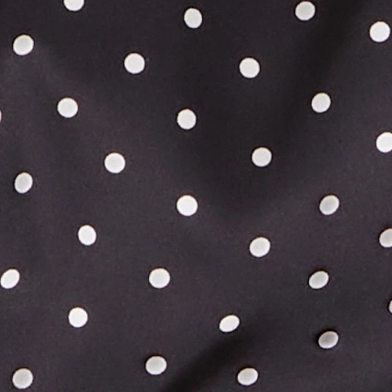 Plus Satin Polka Dot Button Front Shirt