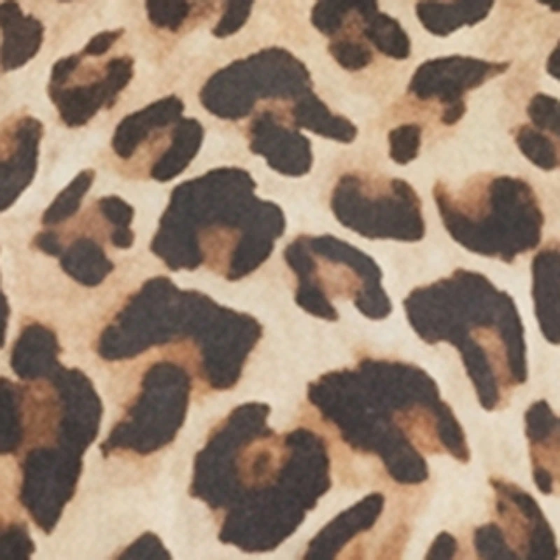 Plus Satin Long Sleeve Leopard Print Shirt