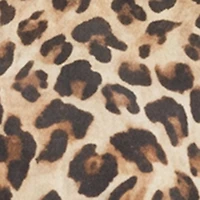 Plus Satin Long Sleeve Leopard Print Shirt