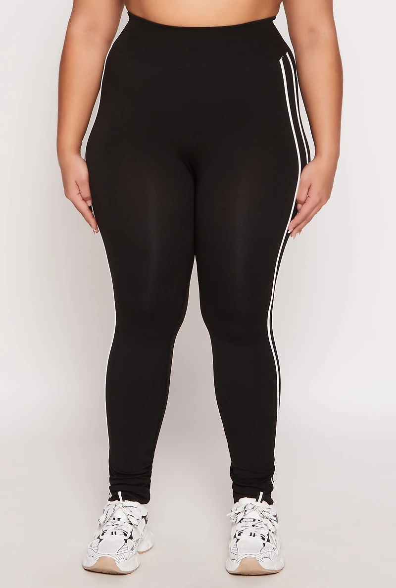 Plus Seamless Varsity Stripe Leggings