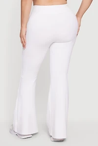 Plus Stretchy High Waisted Flare Leg Pants