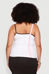 Plus Contrast Trim Shelf Bra Cami
