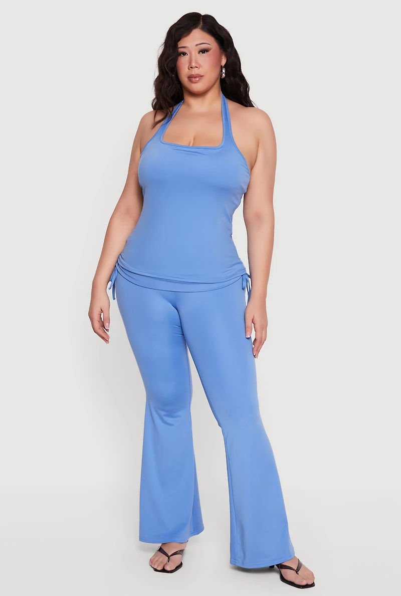 Plus Shelf Bra Soft Knit Halter Top