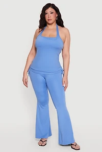 Plus Shelf Bra Soft Knit Halter Top
