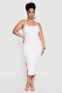 Plus Scoop Neck Cami with Shelf Bra