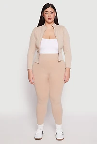 Plus Seamless Acid Wash High Waist Leggings