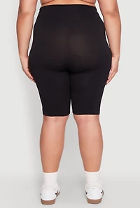 Plus High Waisted Biker Shorts