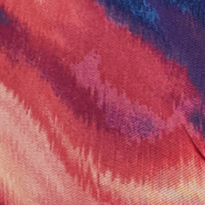 Plus Patterned Mesh Ruched Side Top