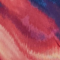 Plus Patterned Mesh Ruched Side Top