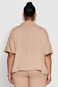Womens Plus Size Kimono, Beige, Size 2X