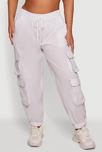 Plus Contrast Piping Trim Cargo Pocket Joggers