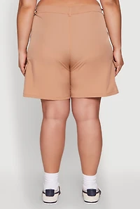 Womens Plus High Waisted Cargo Shorts, 2X