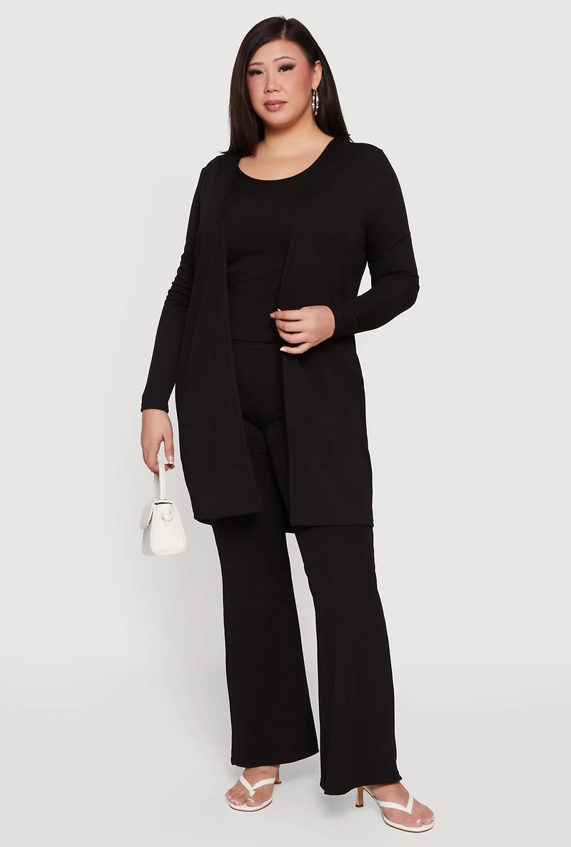 Plus Scoop Neck Tank Top and Duster