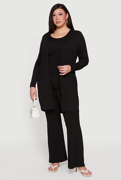 Plus Scoop Neck Tank Top and Duster