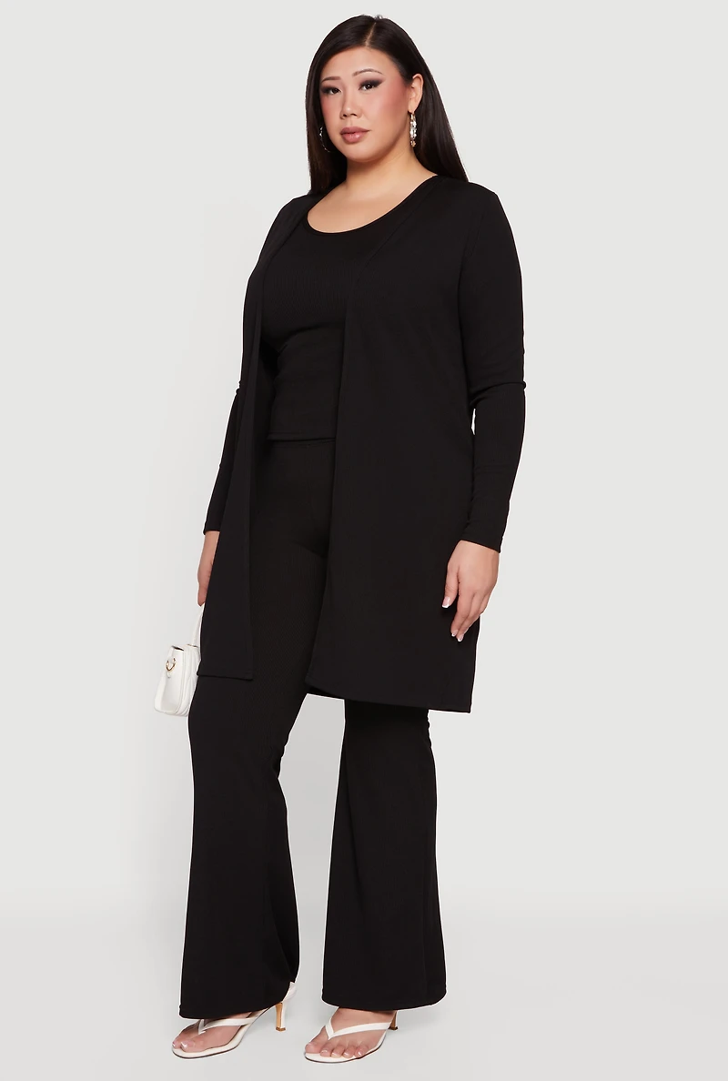 Plus Scoop Neck Tank Top and Duster
