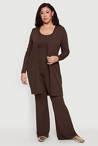 Plus Scoop Neck Tank Top and Duster