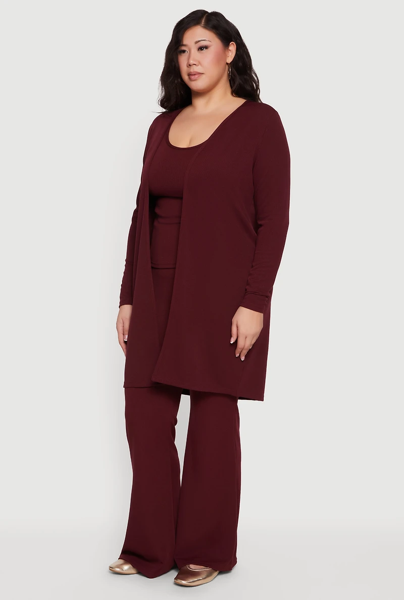 Plus Scoop Neck Tank Top and Duster