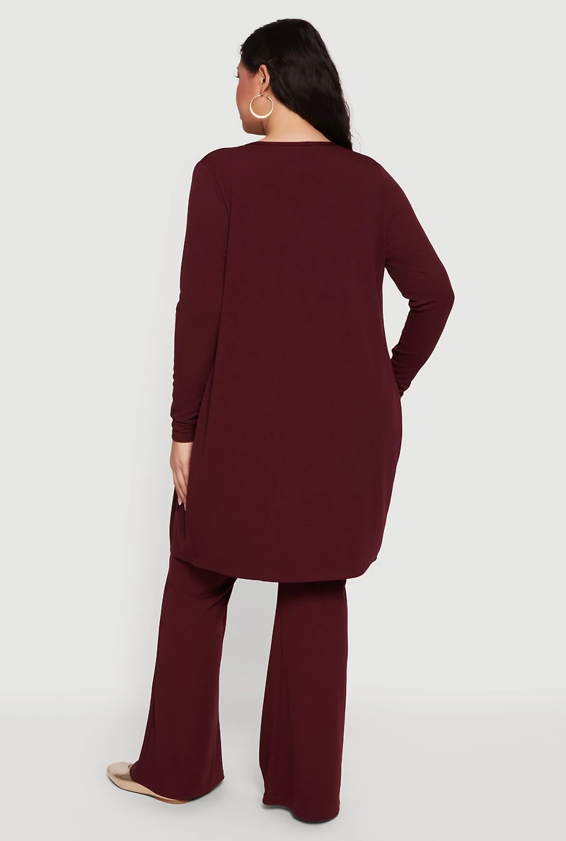 Plus Scoop Neck Tank Top and Duster