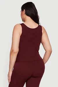 Plus Scoop Neck Tank Top and Duster