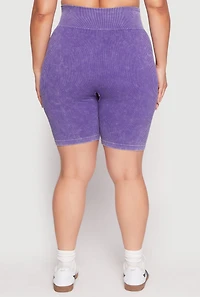 Plus Seamless Mineral Wash Biker Shorts