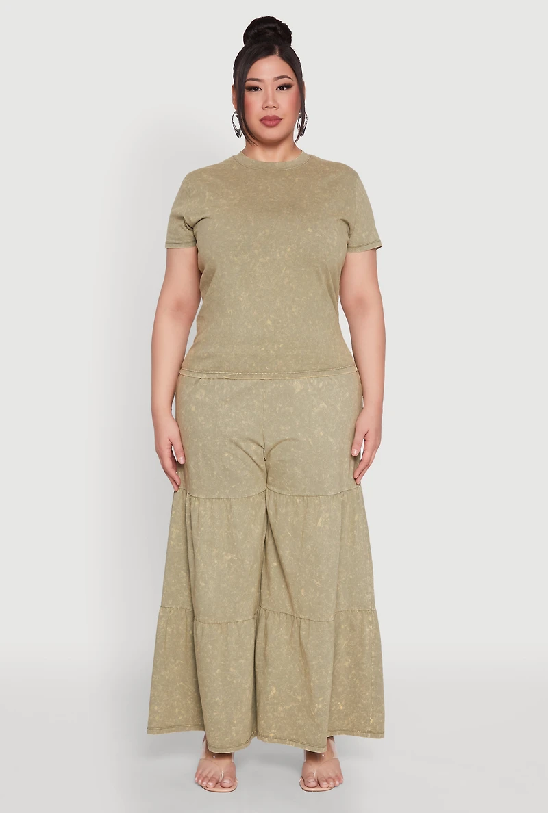 Plus Mineral Wash Short Sleeve Tee