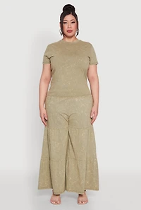 Plus Mineral Wash Short Sleeve Tee