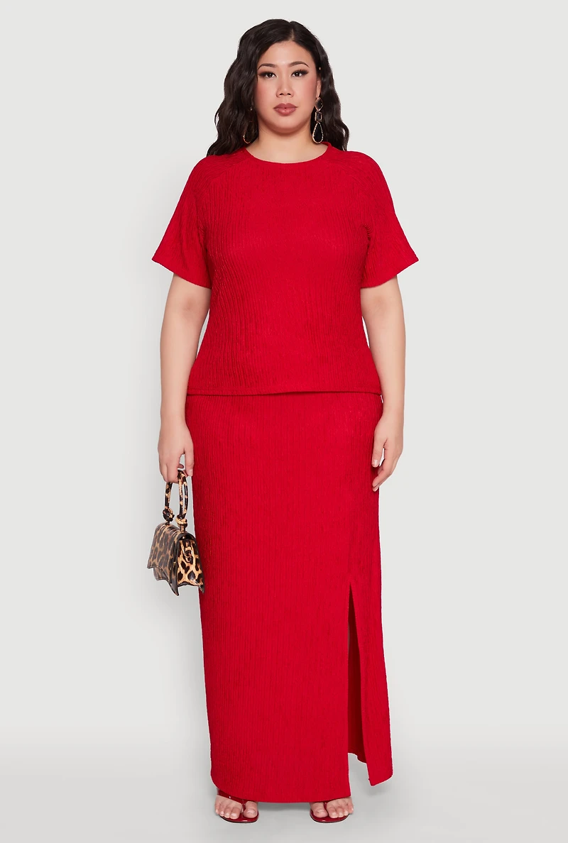 Plus Textured Knit Top