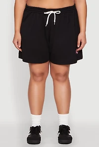 Womens Plus Size Paris Sweatshorts, Black, Size 3X