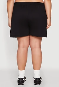 Womens Plus Size Paris Sweatshorts, Black, Size 3X