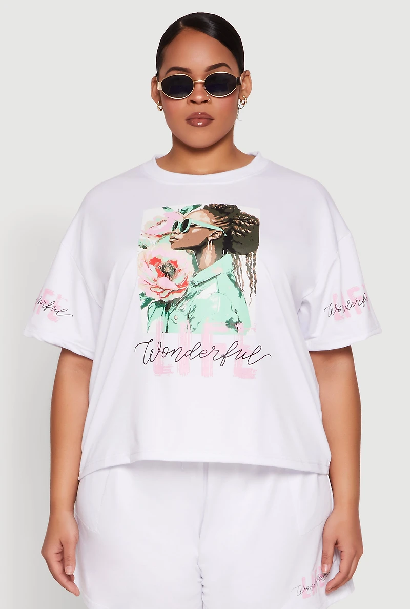 Plus Wonderful Life Graphic Top