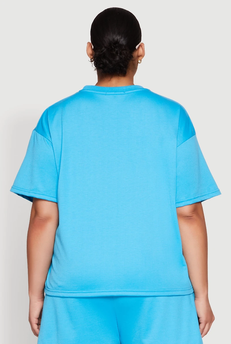 Womens Plus Wonderful Life Graphic Top, 2X