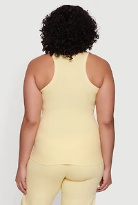 Plus Contrast Trim Piping Racerback Active Top