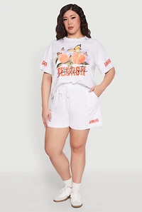 Womens Plus Size Atlanta Georgia Peaches Graphic Top, White, Size 2X