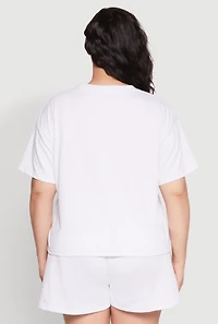 Womens Plus Size Atlanta Georgia Peaches Graphic Top, White, Size 2X