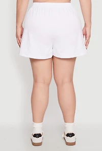 Womens Plus Size Atlanta Georgia Sweatshorts, White, Size 2X