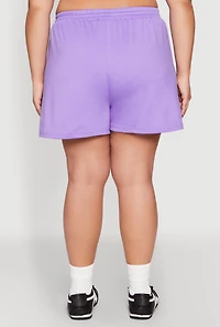 Womens Plus Size Atlanta Georgia Sweatshorts, Purple, Size 1X