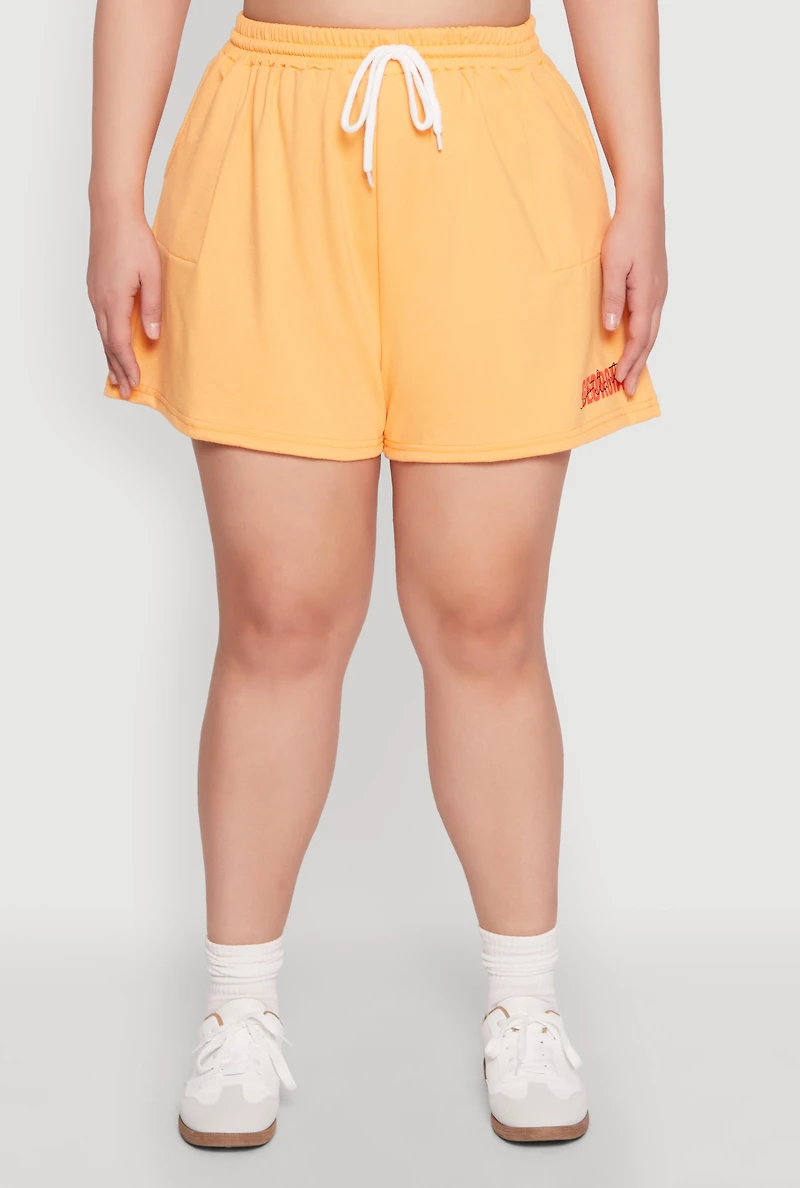 Womens Plus Size Atlanta Georgia Sweatshorts, Orange, Size 2X