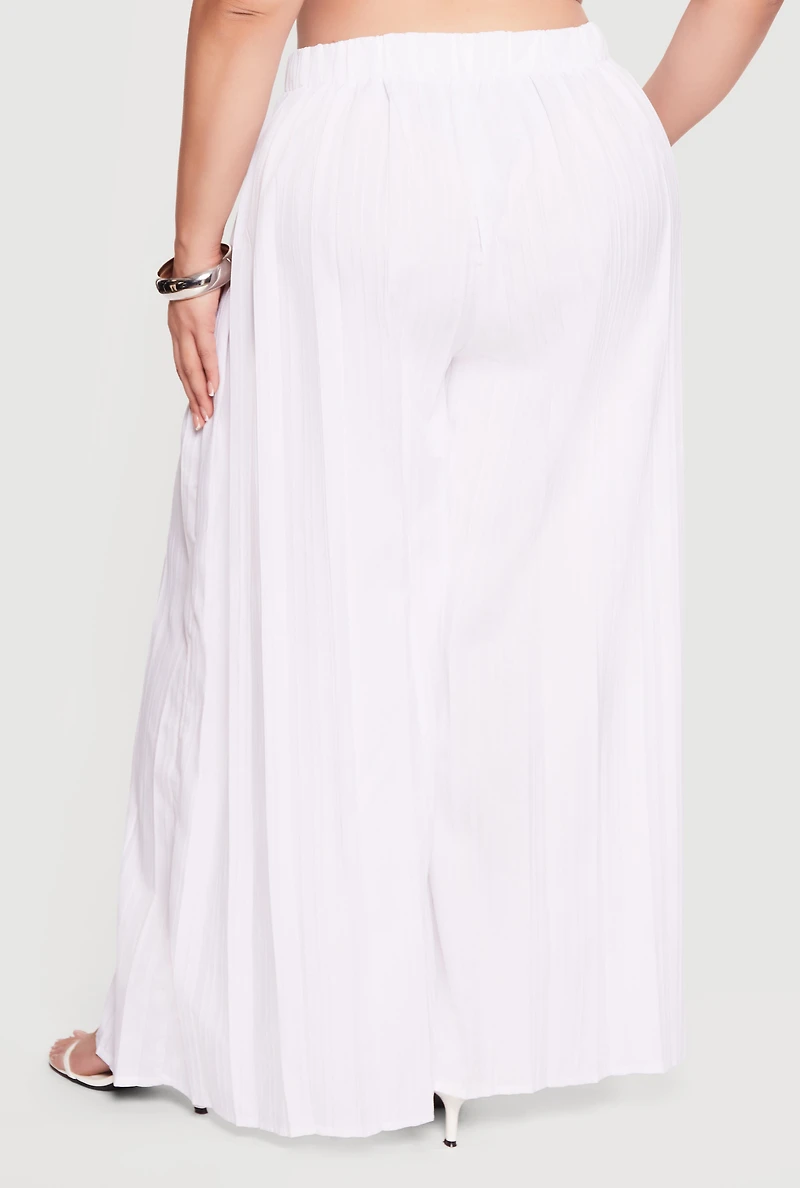 Plus Pleated Palazzo Pants